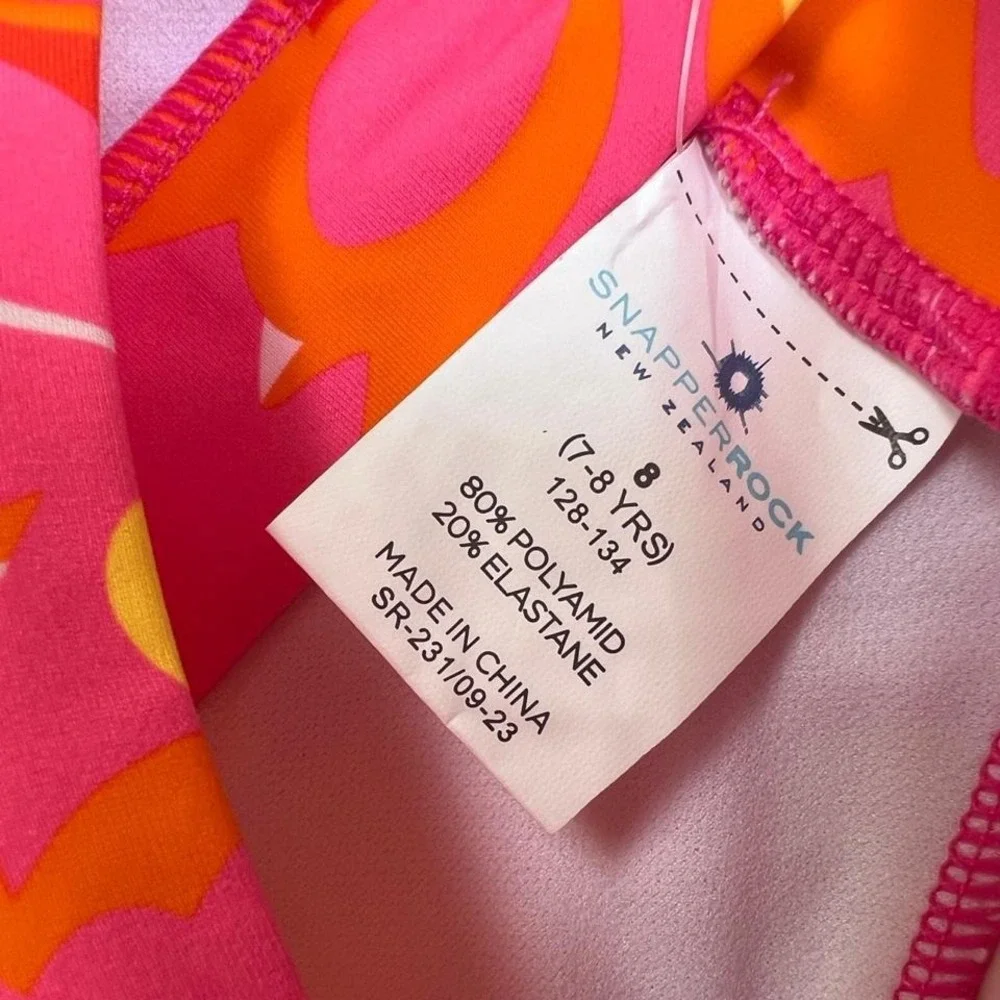 Snapper‎ Rock Pop of Sunshine Long Sleeve Surf Suit Girls 7-8 Years UPF 50+
